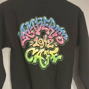 Never worn! Lambert’s cafe sweatshirt YOUTH MEDIUM home of the throwed rolls!